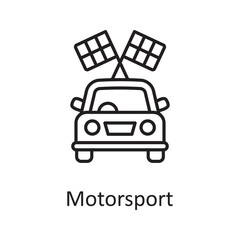 Motorsport vector outline Icon Design illustration. Miscellaneous Symbol on White background EPS 10 File