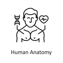 Human Anatomy vector outline Icon Design illustration. Miscellaneous Symbol on White background EPS 10 File