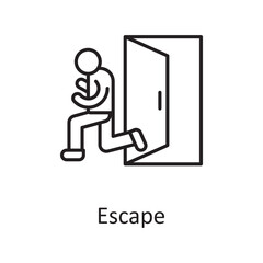 Escape vector outline Icon Design illustration. Miscellaneous Symbol on White background EPS 10 File