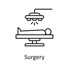 Surgery vector flat outline Design illustration. Miscellaneous Symbol on White background EPS 10 File