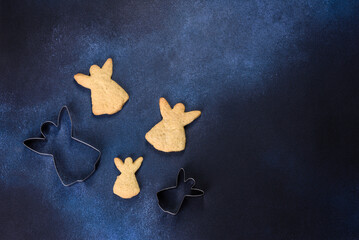 Delicious gingerbread cookies with honey, ginger and cinnamon. Christmas composition