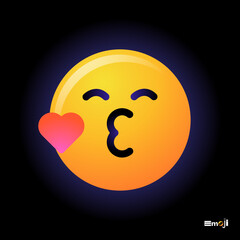 Cute round Emoticon. Yellow Emoji faces emoticon smile, digital smiley expression emotion feelings, chat cartoon emotes. Vector illustration icon