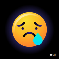 Cute round Emoticon. Yellow Emoji faces emoticon smile, digital smiley expression emotion feelings, chat cartoon emotes. Vector illustration icon