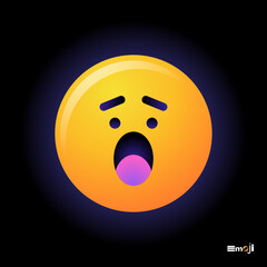 Cute round Emoticon. Yellow Emoji faces emoticon smile, digital smiley expression emotion feelings, chat cartoon emotes. Vector illustration icon