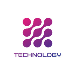 modern square tech logo design