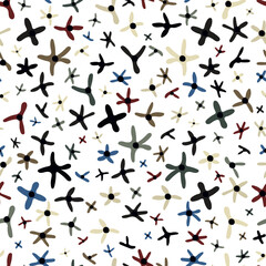 seamless floral pattern in dark colors