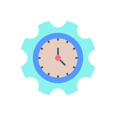 Time Setting icon in vector. Logotype