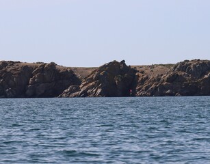 Fototapeta na wymiar Horses island in Brittany 