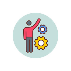 Process icon in vector. Logotype