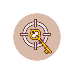 Success Key icon in vector. Logotype