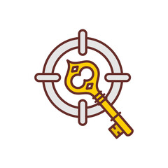 Success Key icon in vector. Logotype