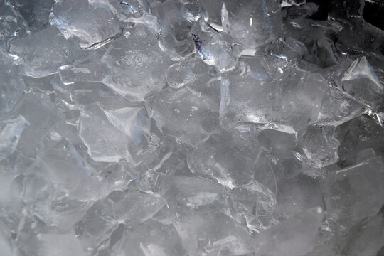Ice pieces for drinks background texture
