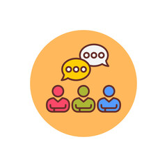 Discussion icon in vector. Logotype