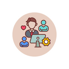 Teamwork icon in vector. Logotype