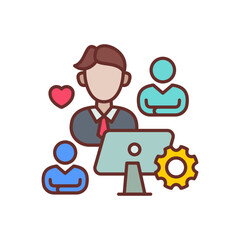 Teamwork icon in vector. Logotype