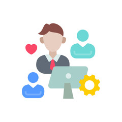 Teamwork icon in vector. Logotype