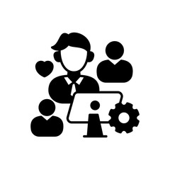 Teamwork icon in vector. Logotype