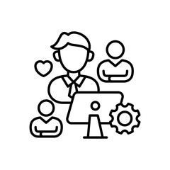 Teamwork icon in vector. Logotype