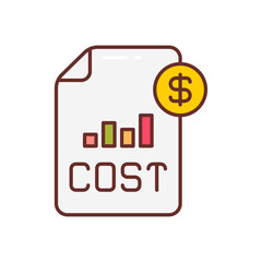 Cost Statement icon in vector. Logotype