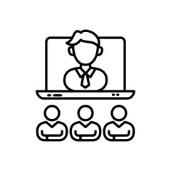 Conference icon in vector. Logotype