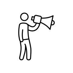 Fototapeta premium Announcement icon in vector. Logotype