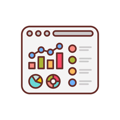 Project Dashboard icon in vector. Logotype