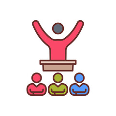 Lecture icon in vector. Logotype