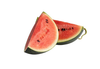 Fresh ripe Watermelon sliced on the white backgrounds
