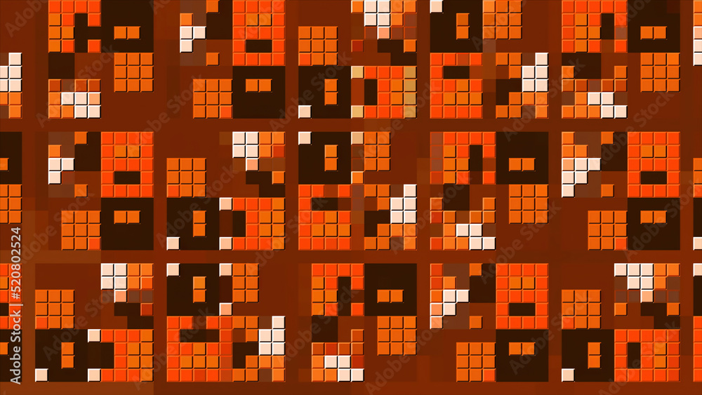 Aufkleber abstract colorful mosaic pattern with rhythmically moving figures. motion. pixelated background with
