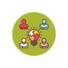 Fototapeta premium Problem Solving icon in vector. Logotype