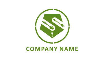 Letter Initial S Symbol Hexagon with Fork Spoon for Food Restaurant Icon Logo design inspiration