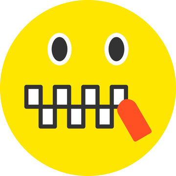 Zipper-Mouth Face Icon