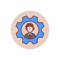 Manager icon in vector. Logotype