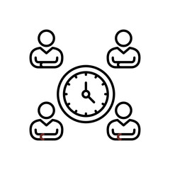 Meeting Time icon in vector. Logotype