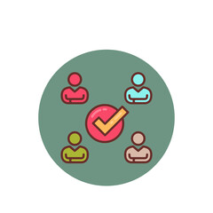 Team Building icon in vector. Logotype