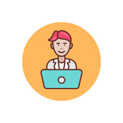 Working icon in vector. Logotype