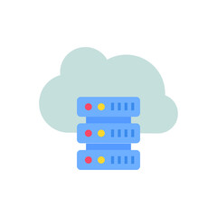 Cloud Database icon in vector. Logotype