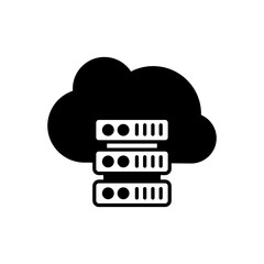 Cloud Database icon in vector. Logotype