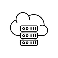 Cloud Database icon in vector. Logotype