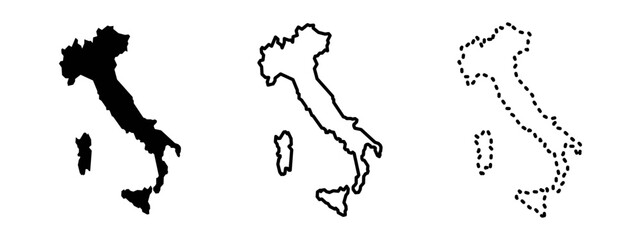 Italy maps isolated on a white background
