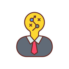 Idea Making Strategy icon in vector. Logotype