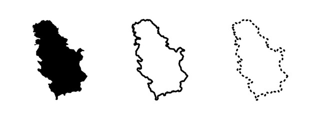 Serbia maps isolated on a white background