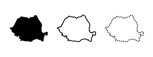 Romania maps isolated on a white background