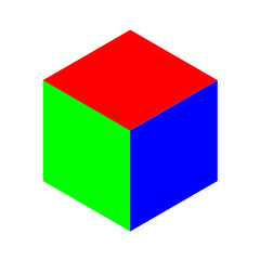 立方体（赤・青・緑）
