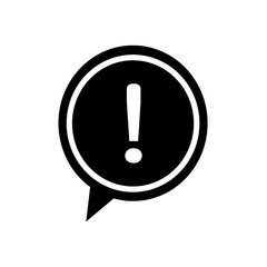 exclamation mark icon, exclamation mark with chat bubble icon vector