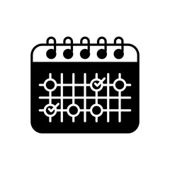 Event Schedule icon in vector. Logotype