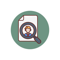 Hunting Employee icon in vector. Logotype