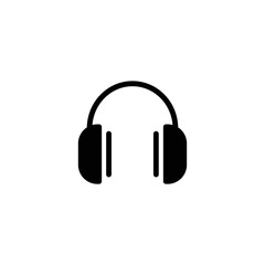 Headphone Icon Sign Vector Isolated on Whtie Artboard