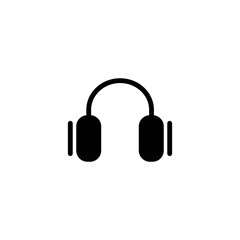 Headphone Icon Sign Vector Isolated on Whtie Artboard