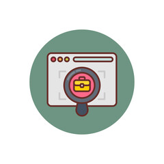 Job Search icon in vector. Logotype